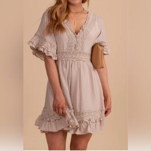 Bella Ella Boutique This Time Around Lace Detail Mini Dress